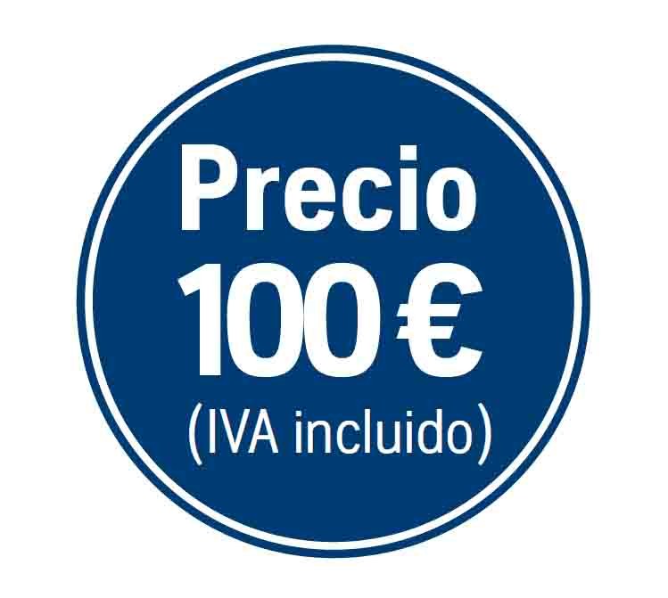 Precio 100€ iva incluido