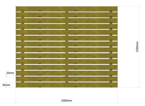 Panel ocultación de contenedores 200x160 cm vista frontal